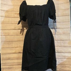 Off the Shoulder Eyelet Dress